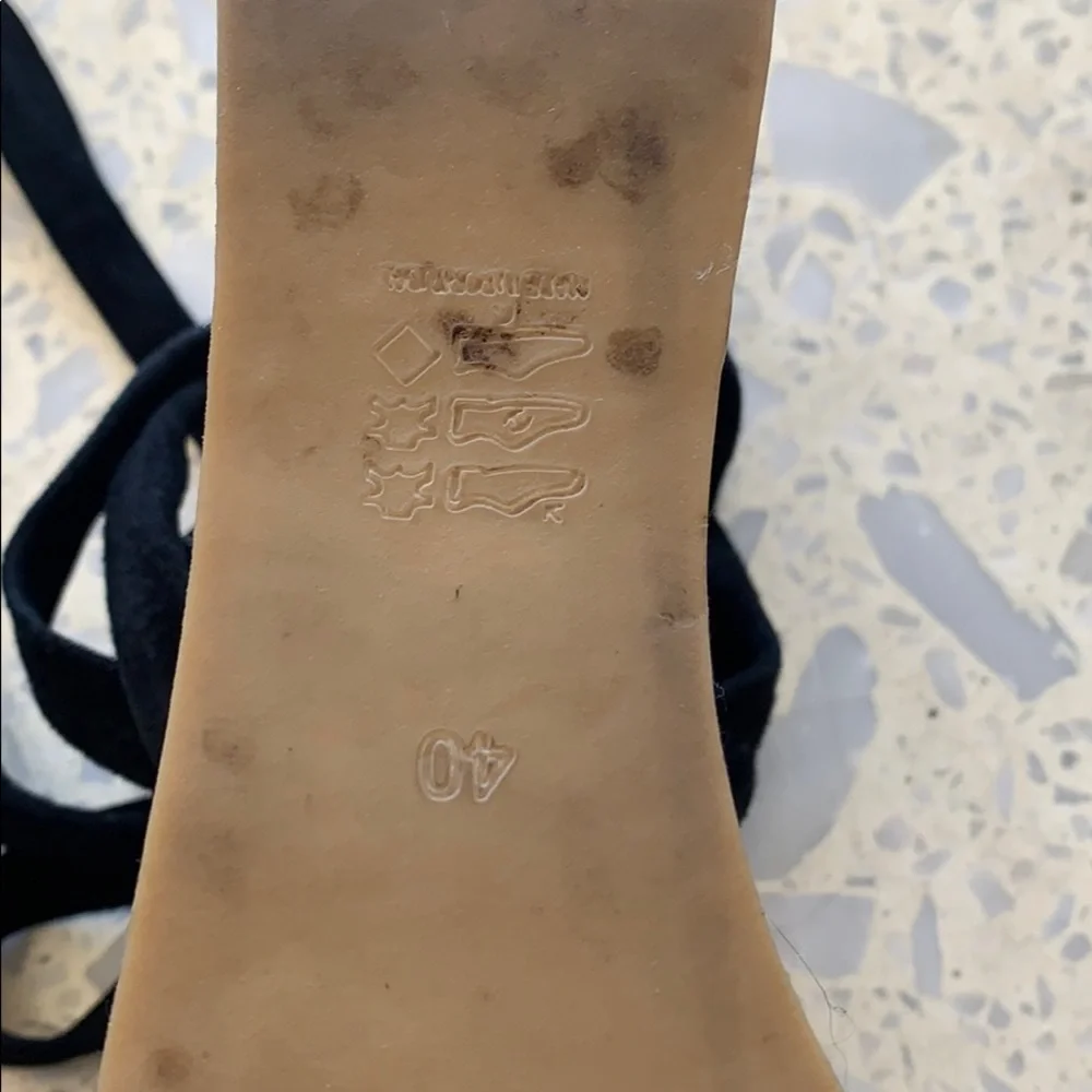 Isabel Marant Black Suede Cork Platform Sandals - Picture 7 of 11